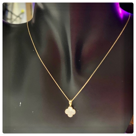 18k Solid Gold Clover 3-1 Set - White - Picture 2 of 8